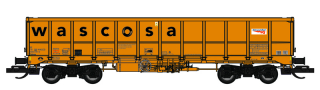 [Nkladn vozy] → [Oteven] → [4-os vysokostnn Ealnos] → TT-EAL-105B: vysokostnn nkladn vz oranov s logem „Wascosa/Network Rail“