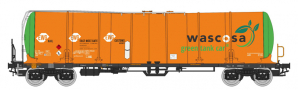 [Nkladn vozy] → [Cisternov] → [4-os s lvkou Zacns, Zacens] → 96200061: kotlov vz oranov-zelen s logem „wascosa - green tank car“